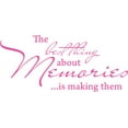 thumbnail image 1 of Pink 29" x 13" Decaltor BEST THING ABOUT MEMORIES Quotes Sayings Words Art Decor Lettering Vinyl Wall Art Inspirational Uplifting, 1 of 1