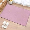 thumbnail image 1 of Pink 2x3 Door Mat Rug, Farmhouse Burlap Solid Pink Color Modern Linen Texture Non-Skid Rubber Backing Large Rectangle Rugs - Living Room Bedroom Home Office, Indoor Floor Mat Carpets Washable Rug, 1 of 9