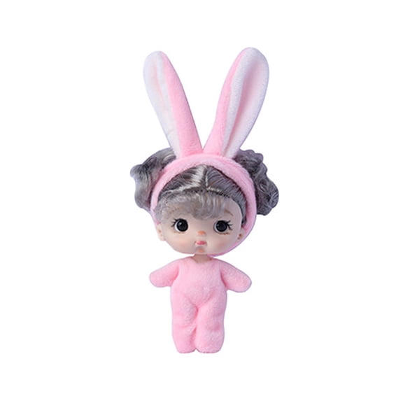 Pink 3.5 Inch Soft Baby Doll Toy Pvc Cotton Cloth Dress Realistic Mini For Girls Pretend Play 2026