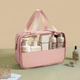 thumbnail image 1 of Pink 3-Pack Travel Wash Bags for Women - Waterproof Cosmetic Organizer with Zipper, Leak-Proof Toiletry Set for Girls, Travel Essentials, 1 of 2