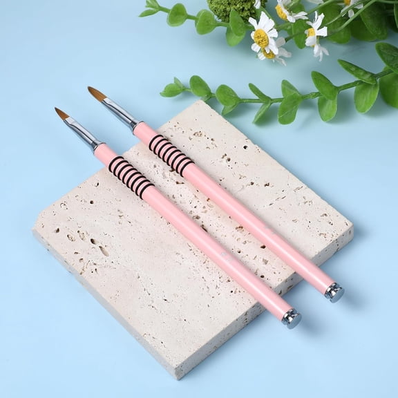 Pink 3D Flower Manicure Acrylic Nail Brushes