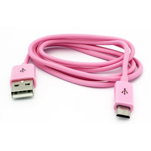 Pink 3ft USB Cable Rapid Charger Sync Power Wire Micro-USB Data Cord Supports Fast Charging Compatible With Amazon Kindle Fire HD 7, 8, HDX 7 DX 6 8.9, 10