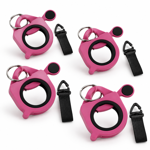 Pink 4 Pack Portable Heavy-Duty Zip Tie Holder Cable Organizer for Electrician Work