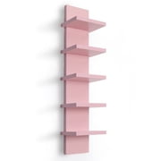 5 Tier Wall Shelf Unit, Pink Wall Shelf, Multifunctional Display Floating Shelf, Bedroom and Home Decor Organizer