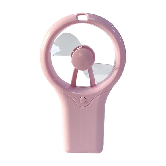 Pink 6.5In Handheld Fan Usb Rechargeable 3 Wind Levels Silent Powerful With Base Portable Strong Wind Compact Lightweight Personal Cooling For Home Office