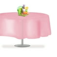 thumbnail image 1 of Pink 6 Pack Premium Disposable Plastic Tablecloth 84" Inch Round Table Cover By Grandipity, 1 of 7