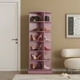 thumbnail image 1 of Pink 6-layer 360 Rotating Shoe Console - Save Space, Stores 24 Pairs, Meets Family Requirements, Easy Assembly Formation, Stylish Feature Rack Storage Organizer Bin Cabinet In Pink, 6 Layers,, 1 of 3