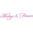 thumbnail image 1 of Pink 69" x 15" Decaltor ALWAYS & FOREVER Quotes Sayings Words Art Decor Lettering Vinyl Wall Art Inspirational Uplifting, 1 of 1