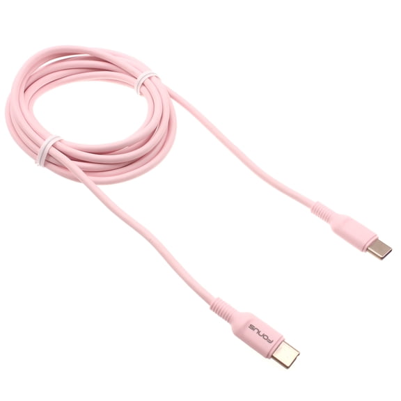 Pink 6ft Long Cable USB-C to Type-C for Samsung Galaxy S25/Edge/Plus/Ultra - PD Fast Charger Cord Power Wire Sync TPE