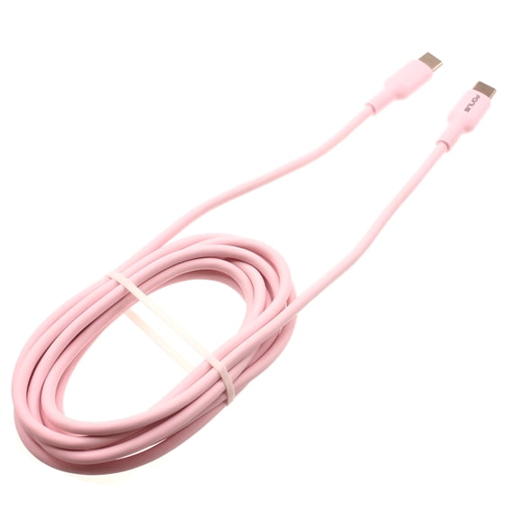 Pink 6ft Long Cable for OnePlus Nord 3/N30 5G/N300 5G - USB-C to Type-C PD Fast Charger Cord Power Wire Sync TPE