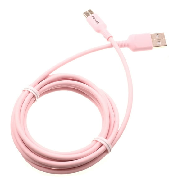 Pink 6ft USB-C Cable for OnePlus 9, Nord N100/N10 5G, Pro Phones - Charger Cord Power Wire Type-C Fast Charge Sync N8P