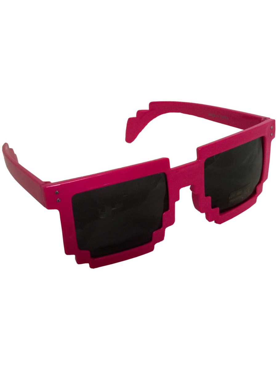 Pink 80's 8-Bit Pixelated Videogame Pixels Sunglasses