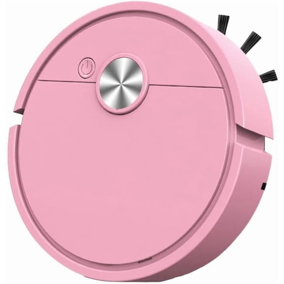 Pink A Automatic Mini Robot Vacuum Cleaner Low Noise Thin Robotic For Hard Floor Charging Vac