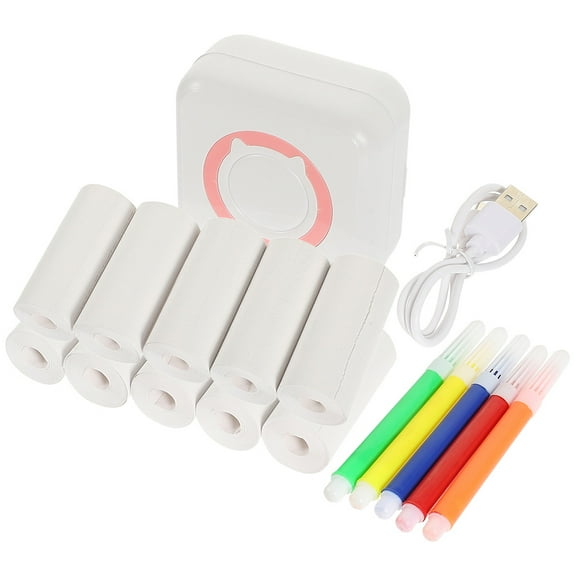 Niceauty Label Maker White Inkless Printing 1 Set 3.3X3.3X1.6In