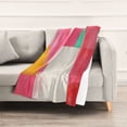 thumbnail image 1 of Pink Abstract Art Throw Blanket 60" x 90" Soft and Warm Blankets for Couch Sofa and Bed, 1 of 7