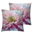 thumbnail image 1 of Pink Abstract Carnation Design by Shawna Sullivan Throw Pillow, 1 of 7