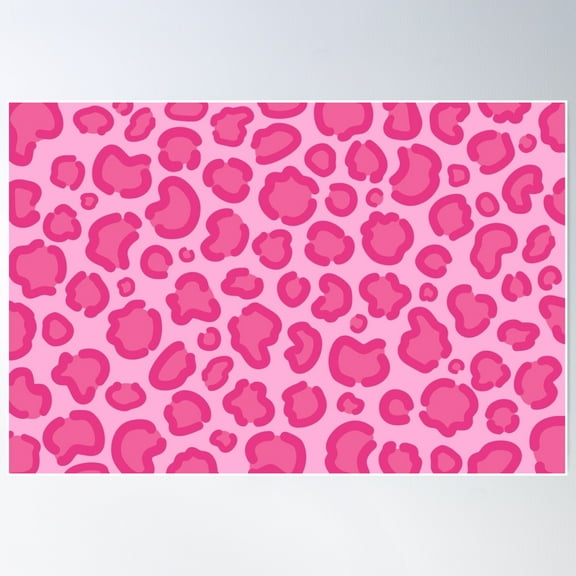 Pink Abstract Leopard Animal Print Pattern Design Poster Wall Art, Modern Wall Decor For Living Room Bedroom, 8x12 UNFRAMED