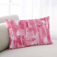 thumbnail image 1 of Pink Abstract Throw Pillow Covers, Vintage Geometric Gradient Oil Painting Modern Soft Breathable Pillow Cases with Invisible Zipper, Standard Pillowcases for Couch Bed Sofa Chair 20x26 Inches, 1 of 9