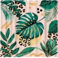 thumbnail image 1 of Pink Abstract Tropical Leaves Shower Curtain for Bathroom Set Girl Woman Minimalist Fancy Modern Leopard Bath Bathtub Decoration Durable Easy Care Machine Washable with 12 Hooks 72"x72", 1 of 5
