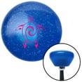 thumbnail image 1 of Pink Abstract Turtle Blue Retro Metal Flake Shift Knob with M16 x 1.5 Insert Auto Brody, 1 of 1