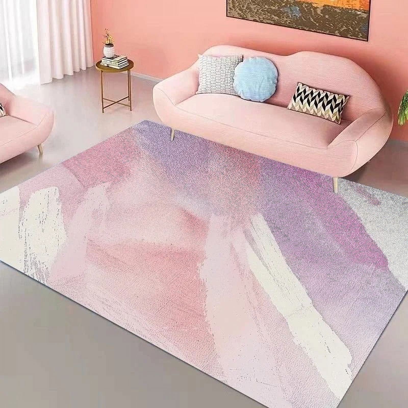 Pink Abstract carpet for living room Splash-ink Texture Bedroom ration ...
