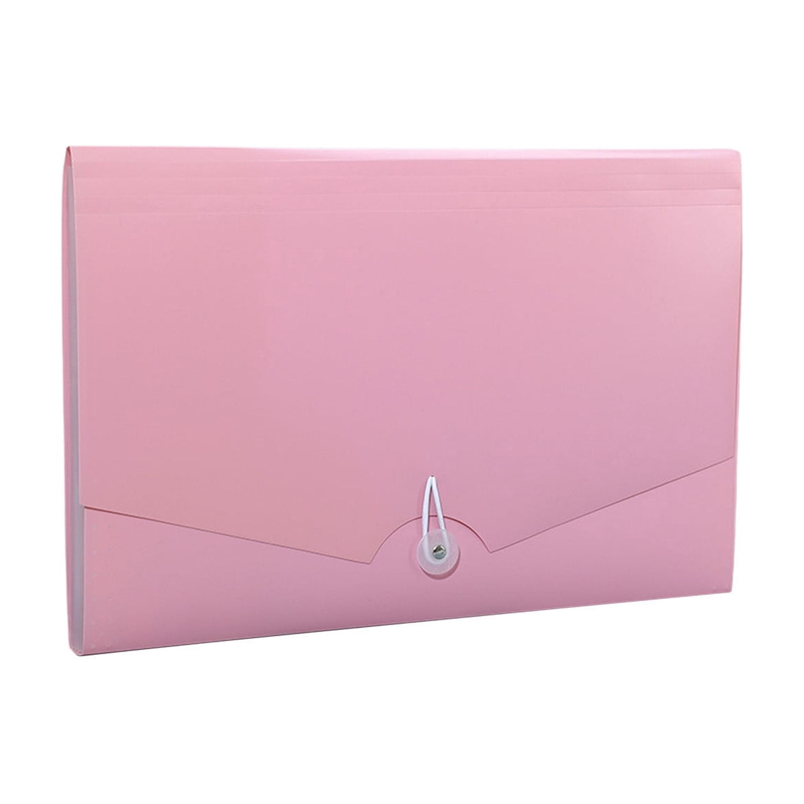 Pink Accordion File Folder 13 Pocket Expanding Document Organizer For ...