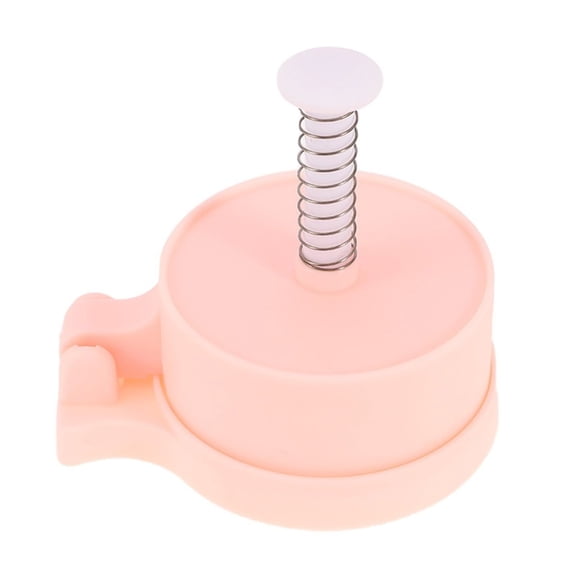 Pink Adjustable Plastic Burger Patty Maker Press for Homemade Beef Sausage Grilling Kitchen Gadget Non Stick