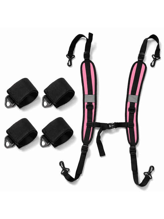 Pink Adjustable Replacement Backpack Shoulder Straps for Beach Chairs, Camping Gear & Outdoor Use