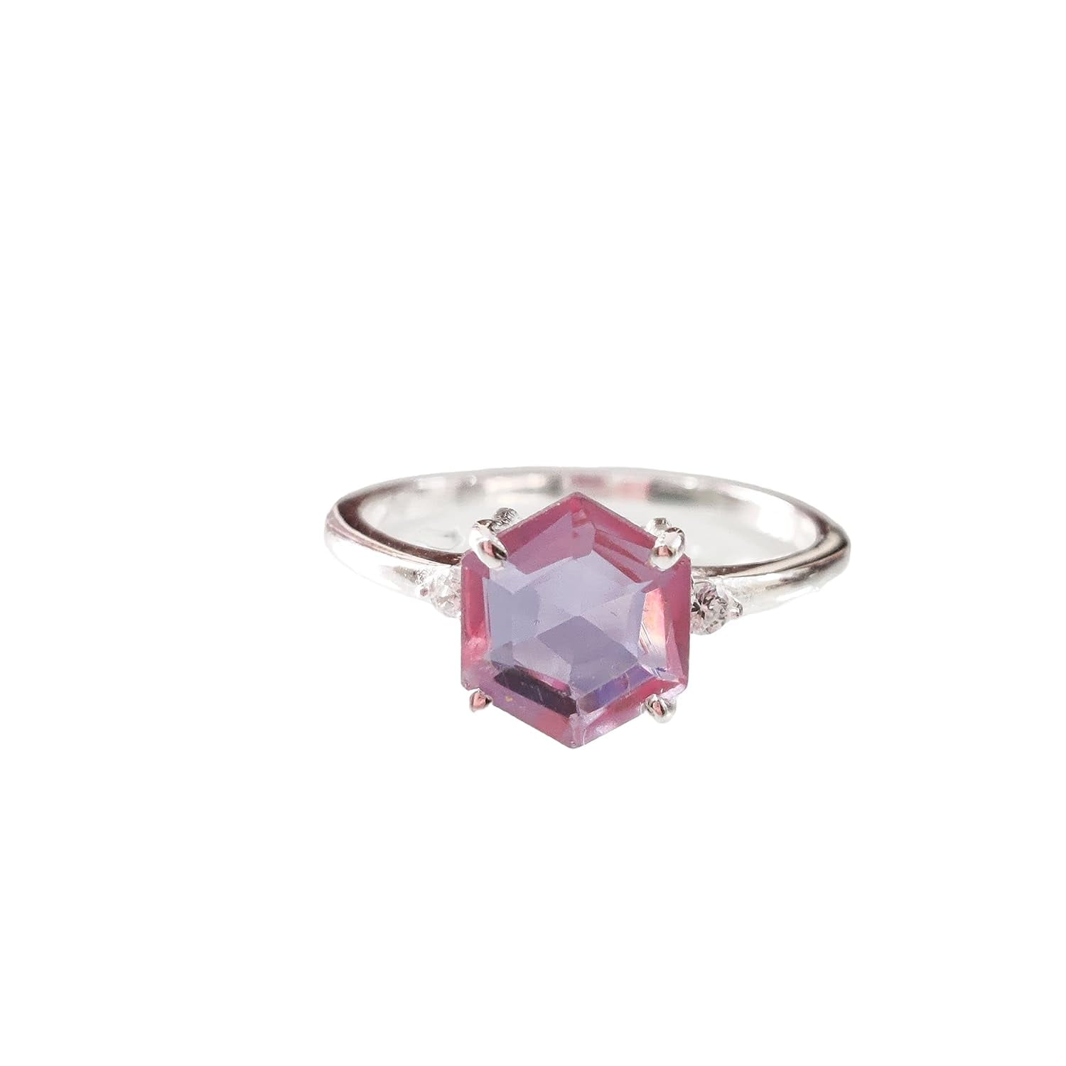 Pink Alexandrite Ring, 925 Sterling Silver, Women Ring, Natural ...