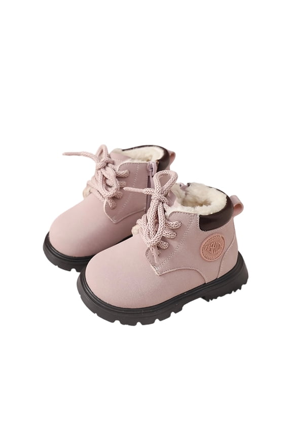Pink All-Season Infant Boots With Flexible Design And Non-Slip Bottom, Providing Safety With Comfortable And Reliable Performance