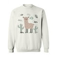 thumbnail image 1 of Pink Alpaca Design Sweatshirt Women -Image by Shutterstock, Female 5X-Large, 1 of 4