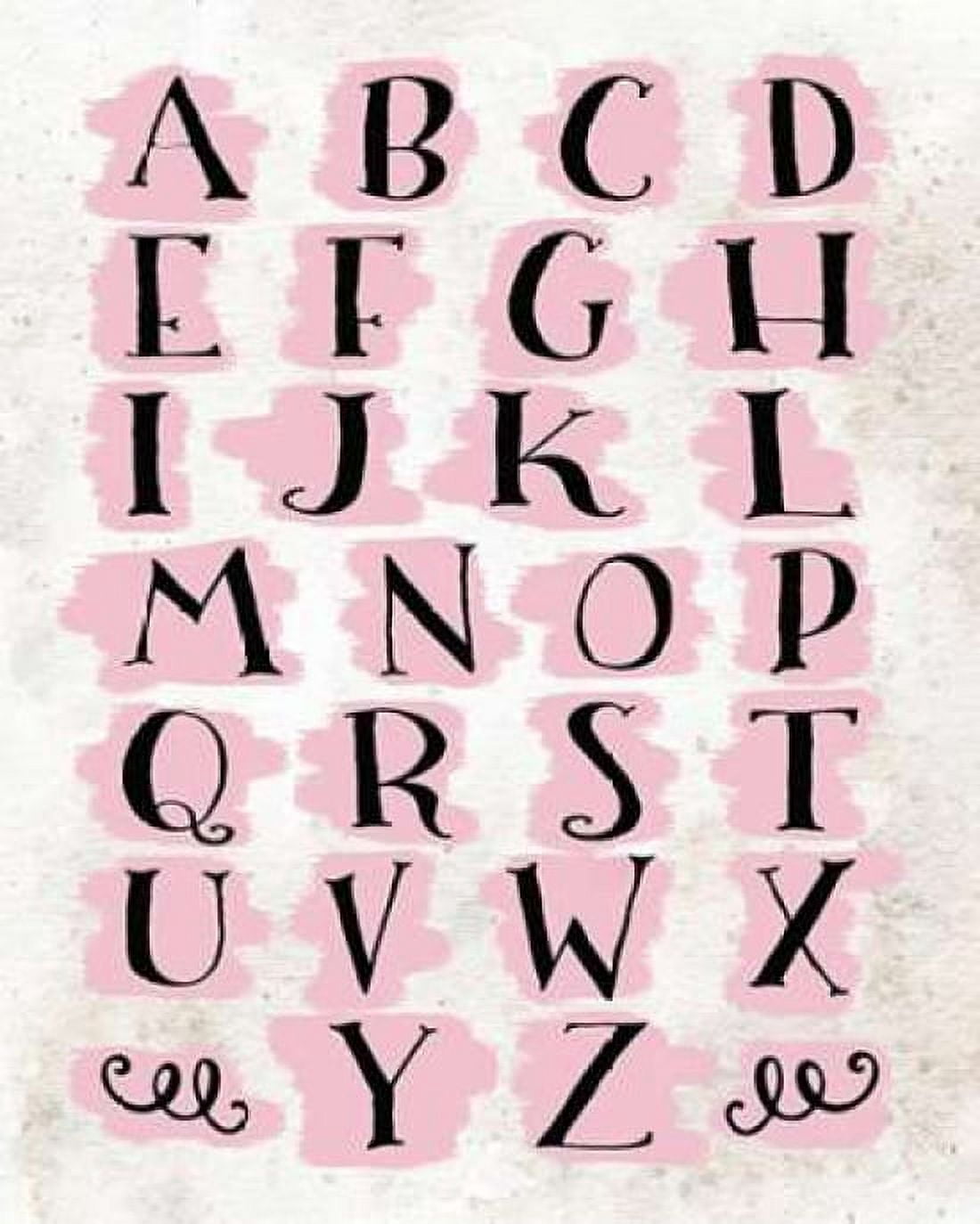 Pink Alphabet Canvas Art - Tara Moss (24 x 30)