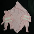 thumbnail image 1 of Pink Also Blue Knitwear Rabbit Pink with Off-white Outfit for babies and newborns set of 7 pieces including blanket, cap, romper, sweater, pant, mittens, and footie., 1 of 2