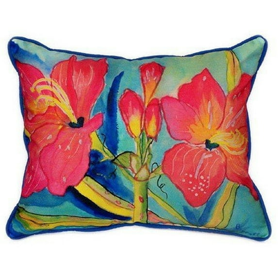 Pink Amaryllis Large Indoor/Outdoor Pillow 16x20