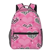 Pink And Black Zebra Print Backpack Lightweight Rucksack Travel Bag for Men and Women