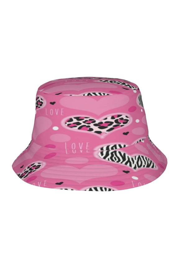 Pink And Black Zebra Print Fisherman's Hat Lightweight and Breathable Sun Hat Suitable for Both Men and Women