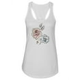 thumbnail image 1 of Pink And Blue Flowers Racerback Tank Women -Image by Shutterstock, Female Medium, 1 of 4