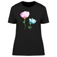 thumbnail image 1 of Pink And Blue Flowers Tee Women's -Image by Shutterstock, 1 of 2