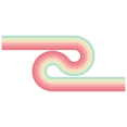 thumbnail image 1 of Pink And Blue Gradient Classic Retro Stripes Home Art 20" x 42" Wall Decoration Sticker Multicolored Lines Design Kids Bedroom Living Room Rainbow Track Vinyl Wall Decal, 1 of 1