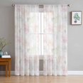 thumbnail image 1 of Pink And Flowers Roses Window Treatment Tulle Modern Sheer Curtains for Kitchen Living Room Bedroom Curtains r, 1 of 7