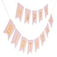 thumbnail image 1 of Pink And Gold Happy Birthday Garland, Party Decor, 2 Pieces, 1 of 2