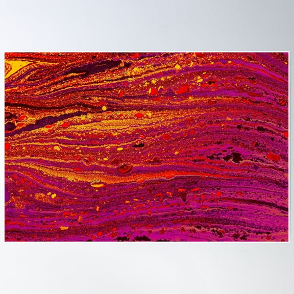 Pink And Orange Abstract Poster Wall Art, Modern Wall Decor For Living Room Bedroom, 8x12 UNFRAMED