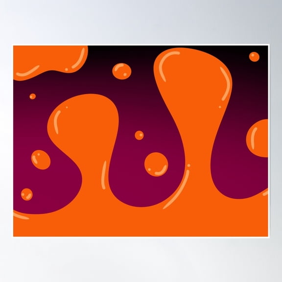 Pink And Orange Lava Lamp Poster Wall Art, Modern Wall Decor, 8x12 UNFRAMED