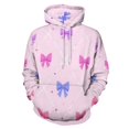 thumbnail image 1 of Pink And Purple Bow Pattern 3D Print Hoodie Men Women Autumn Thin Pullover Sweatshirt Vintage Streetwear Tops, 1 of 6