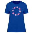 thumbnail image 1 of Pink And Purple Floral Wreath T-Shirt Women -Image by Shutterstock, Female x-Large, 1 of 2