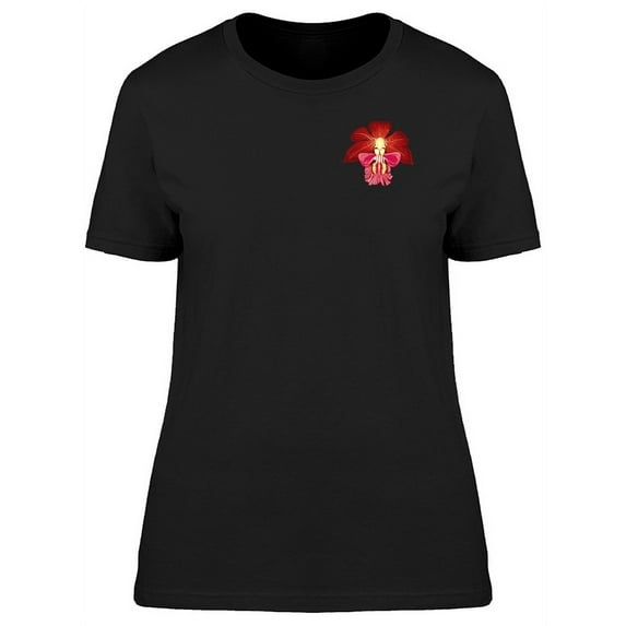 Pink And Red Orchid Flower T-Shirt Women -Image by Shutterstock, Female Medium
