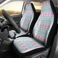 thumbnail image 1 of Pink And Turquoise Aztec Pattern Car Seat Covers Pack of 2 Universal Front Seat Protective Cover, 1 of 4