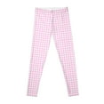 thumbnail image 1 of Pink And White Gingham Check Pattern Leggings Women's tights leggins push up woman for physical Womens Leggings, 1 of 6