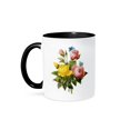 thumbnail image 1 of 3dRose, Pink and Yellow Roses, 11oz Two-Tone Black Mug, 1 of 7