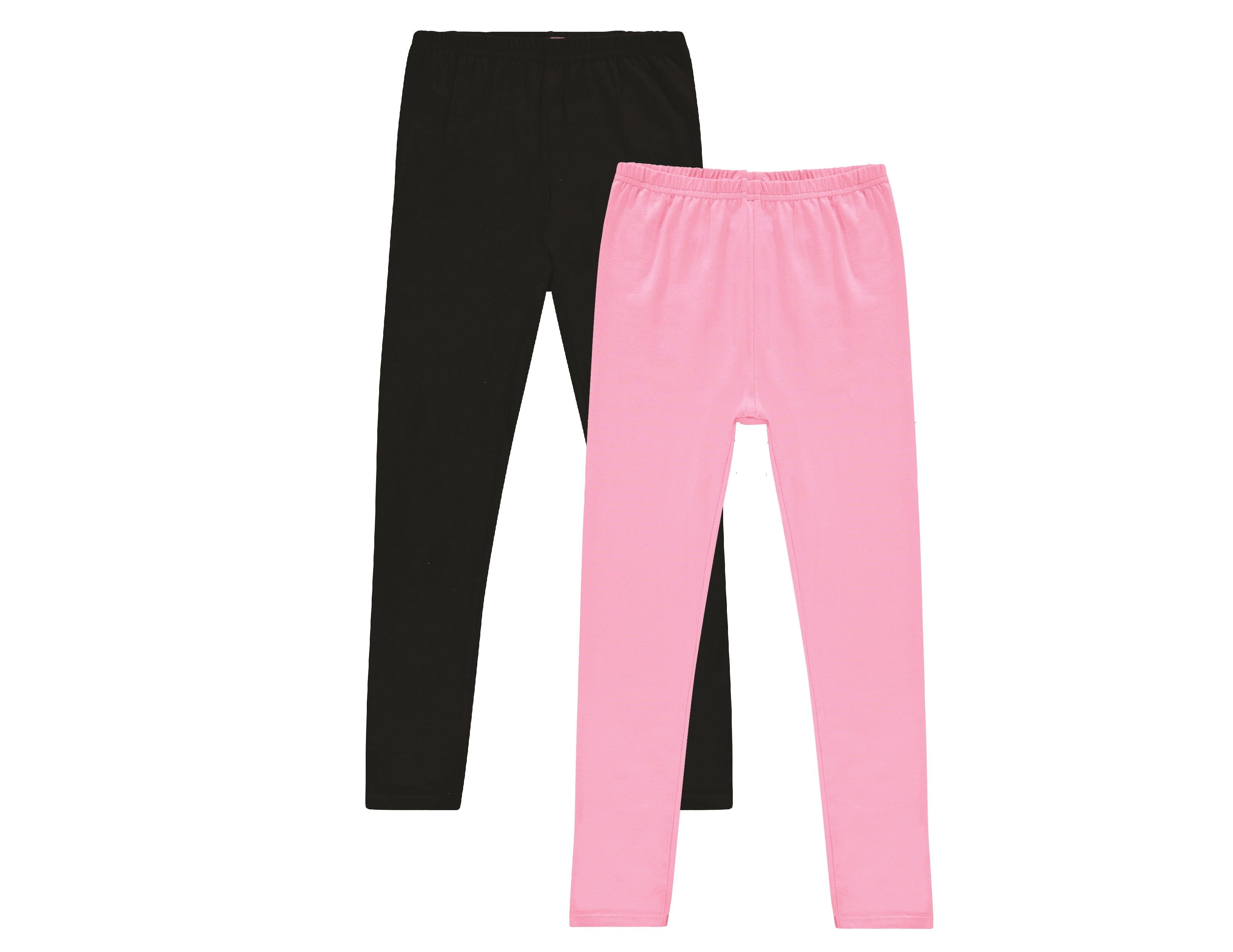 Tungbrin 4 Pack Girls Leggings Toddler Comfort Stretchy High Waisted Pants Kids Full Length Pull On Tights Multipack